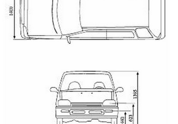 Daewoo Tico (Дэо Тика) - чертежи (рисунки) автомобиля